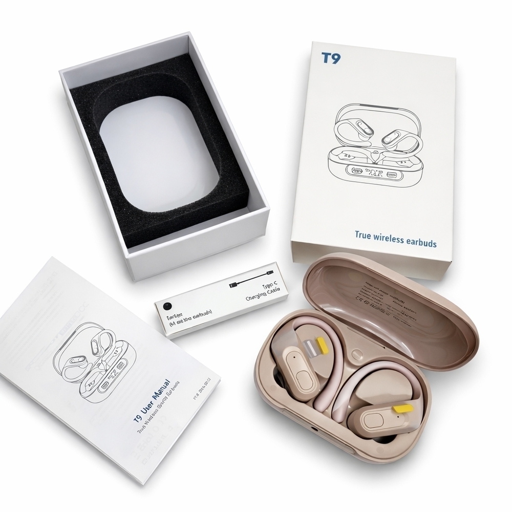 NEW T9 Sports Wireless Earbuds | 96hr Battery | Bluetooth 5.3 | Water Resistant